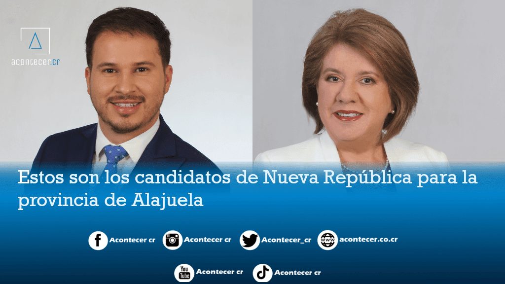 Estos son los candidatos de Nueva Republica por la provincia de Alajuela