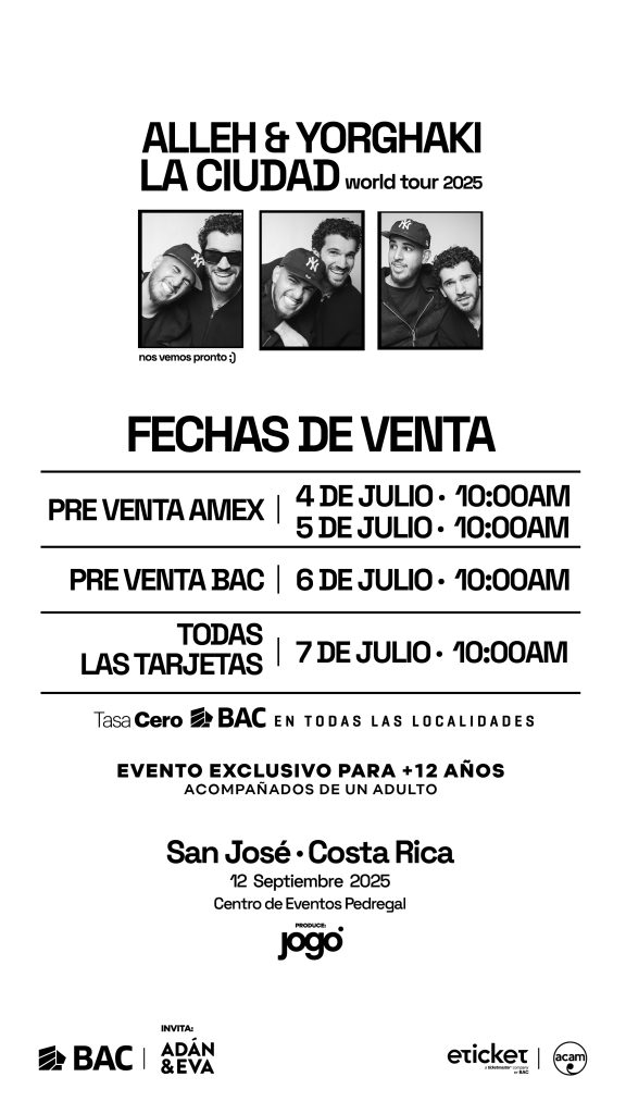 Alleh & Yorghaki regresan a Costa Rica con su gira mundial “La Ciudad Tour” 4 2 1