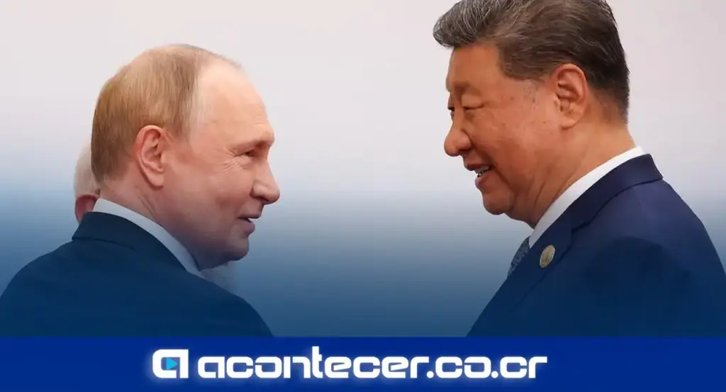 Vladimir Putin y Xi Jinping durante encuentro bilateral en China 2026