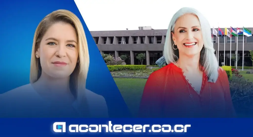 Diputadas Abril Gordienko y Claudia Dobles durante conferencia de prensa tras reunión en Casa Presidencial