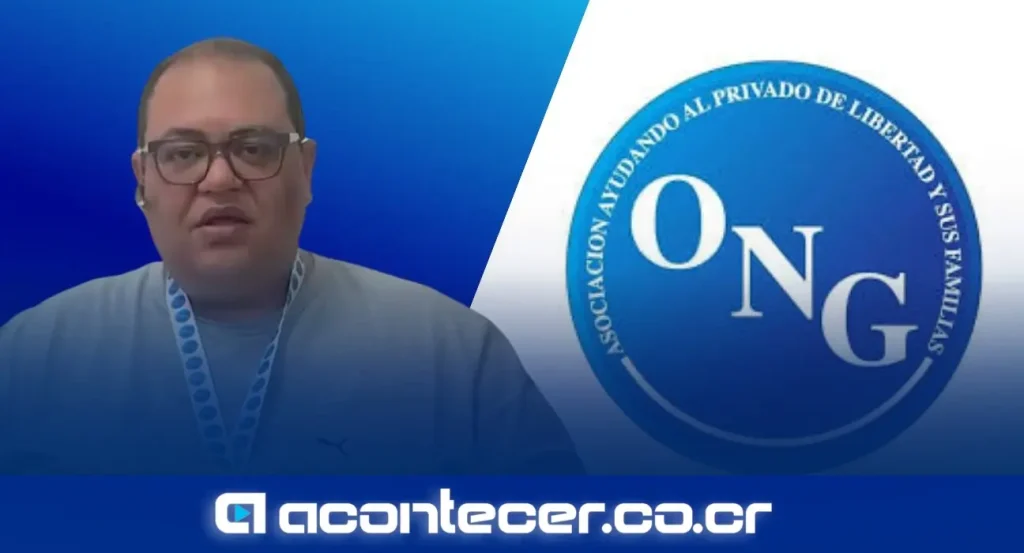 Rafael Ángel García, presidente de la Asociación Ayudando a los Privados de Libertad y sus Familias, durante denuncia sobre condiciones de alimentación en cárceles de Costa Rica