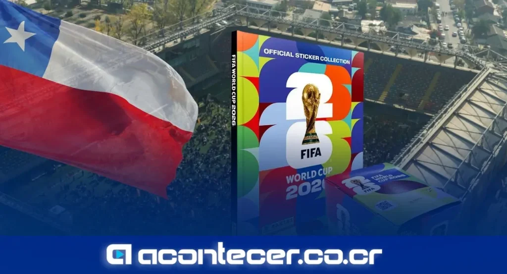 Aficionados intercambian estampas del álbum Panini Copa Mundial 2026 en el Estadio Bicentenario de Chile