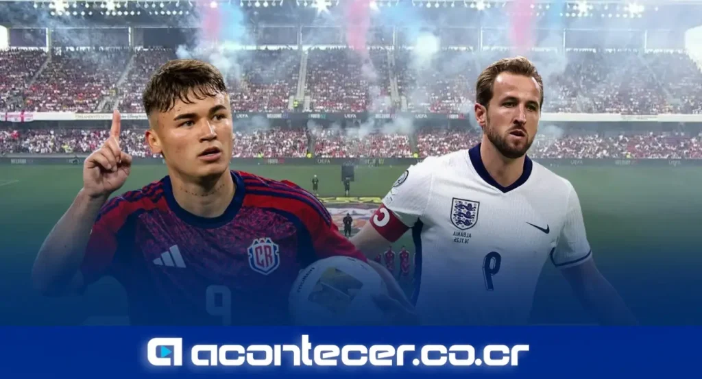 Jugadores de la Selección de Costa Rica durante el amistoso ante Inglaterra en Orlando, Estados Unidos