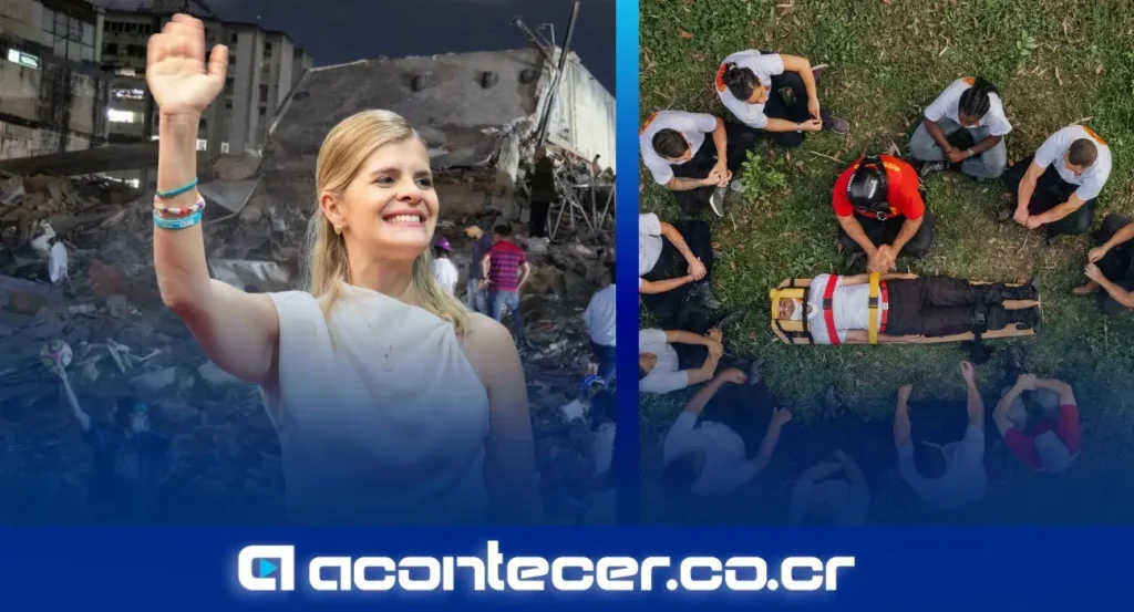 Presidenta Laura Fernández Delgado durante llamada telefónica con Delcy Rodríguez para anunciar ayuda humanitaria a Venezuela tras terremotos