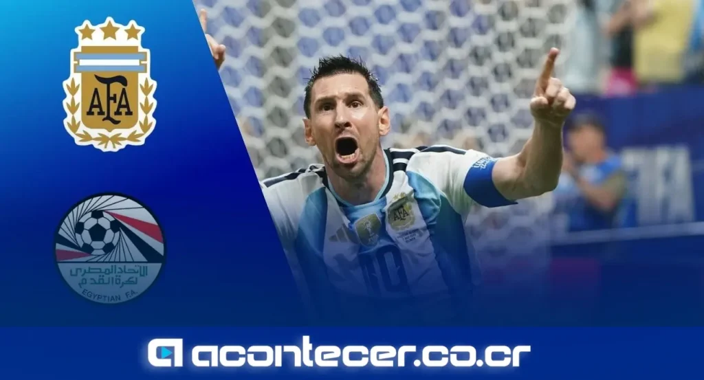 Lionel Messi celebra un gol durante el partido entre Argentina y Egipto por el torneo internacional