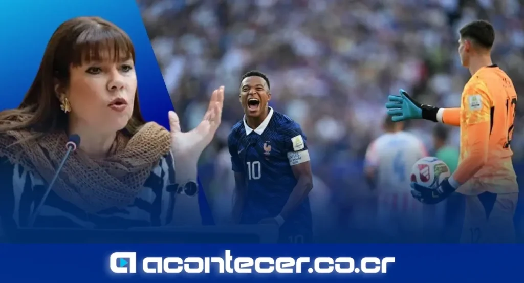 Celeste Amarilla, senadora paraguaya, durante su intervención en video sobre el incidente entre Orlando Gill y Kylian Mbappé en el Mundial 2026