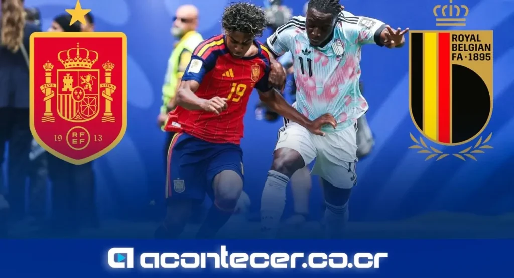 Jugadores de la Selección de España celebrando el gol de Mikel Merino ante Bélgica en el Mundial 2026