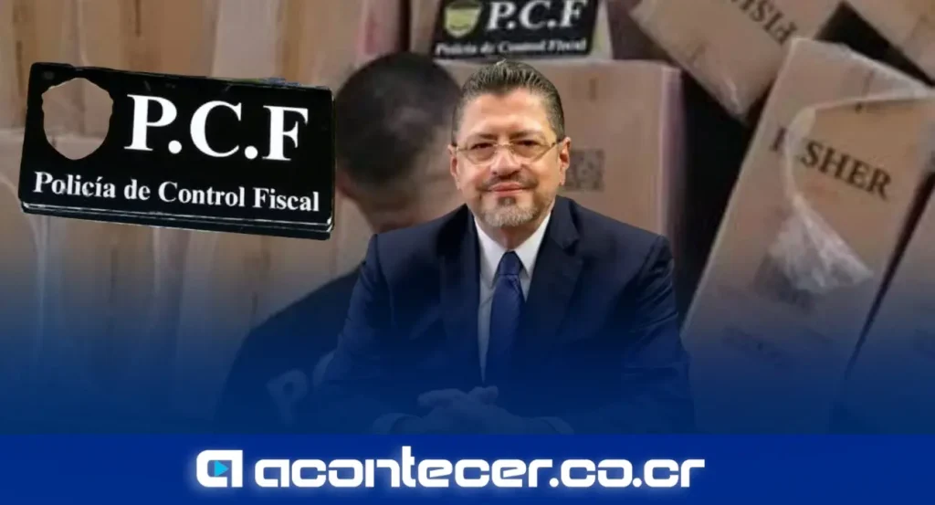 Operativo de la Policía de Control Fiscal en San Rafael de Alajuela con cigarrillos y vehículos decomisados