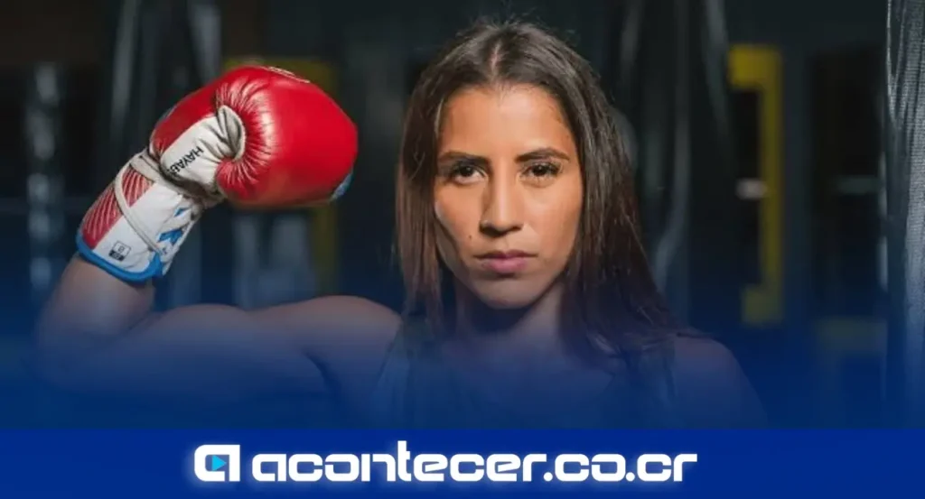 Yokasta Valle, boxeadora costarricense, durante declaraciones sobre falta de apoyo a deportistas en Costa Rica