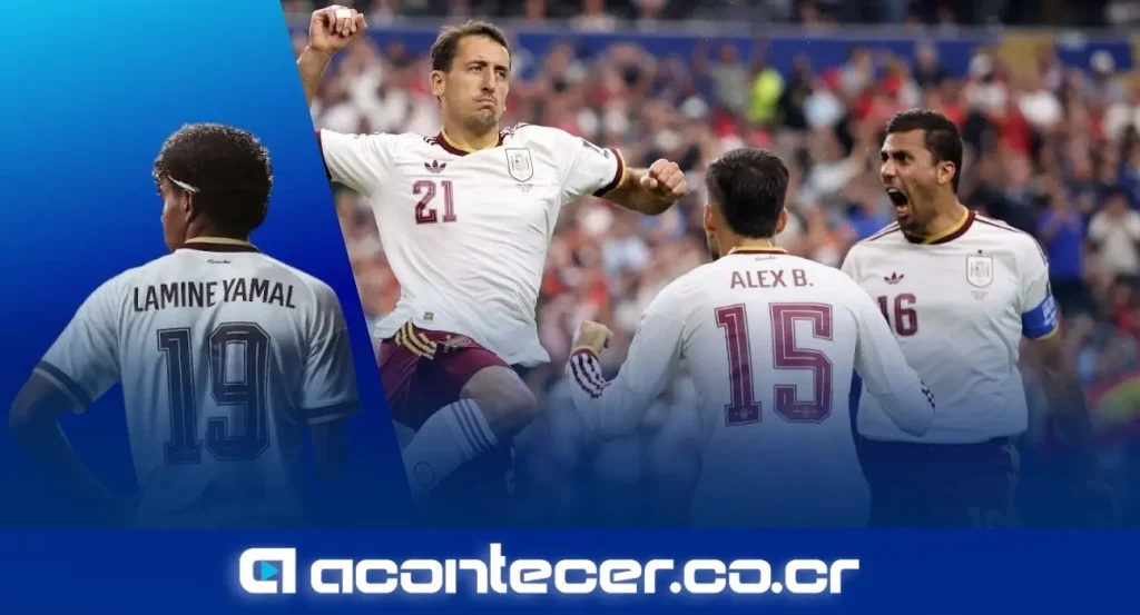 Jugadores de la selección de España celebran la victoria 2-0 sobre Francia en la semifinal del Mundial 2026 en el Estadio Dallas, Texas