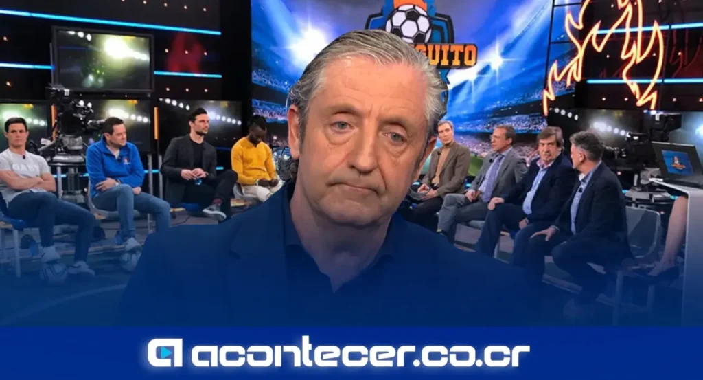 Josep Pedrerol durante la conducción de El Chiringuito de Jugones en Atresmedia