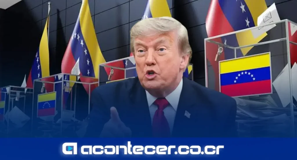 Presidente de Estados Unidos Donald Trump durante actividad oficial en Washington donde anunció desclasificación de documentos de la CIA sobre Venezuela