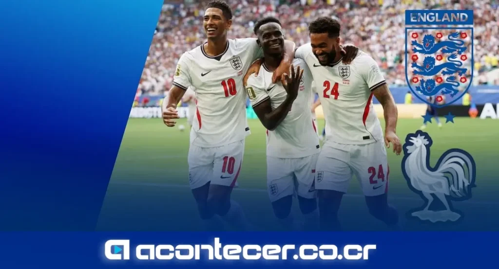 Jugadores de Inglaterra celebrando la victoria 6-4 sobre Francia en el partido por el tercer puesto del Mundial 2026