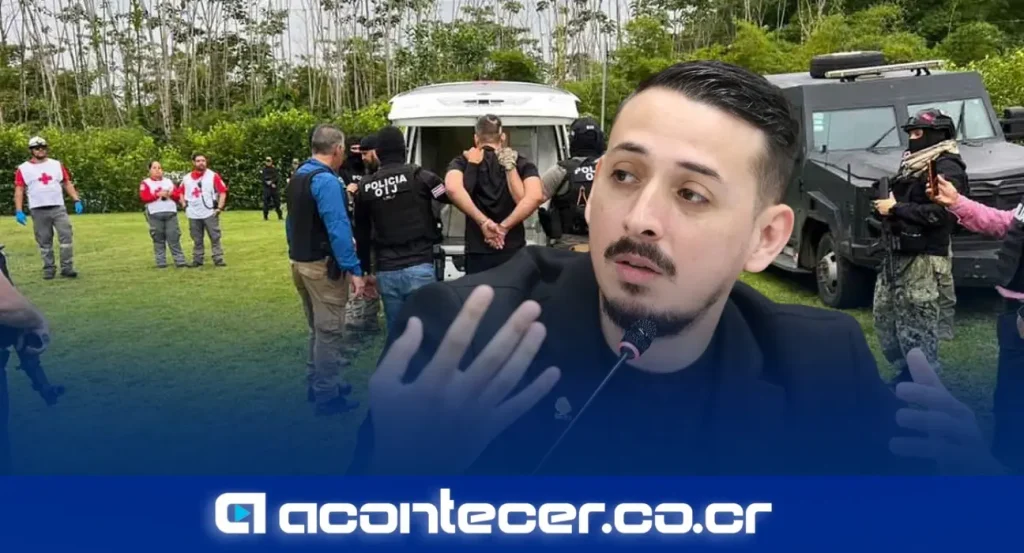 Ariel Robles Barrantes, diputado del Frente Amplio, durante declaraciones sobre la captura de alias El Diablo.