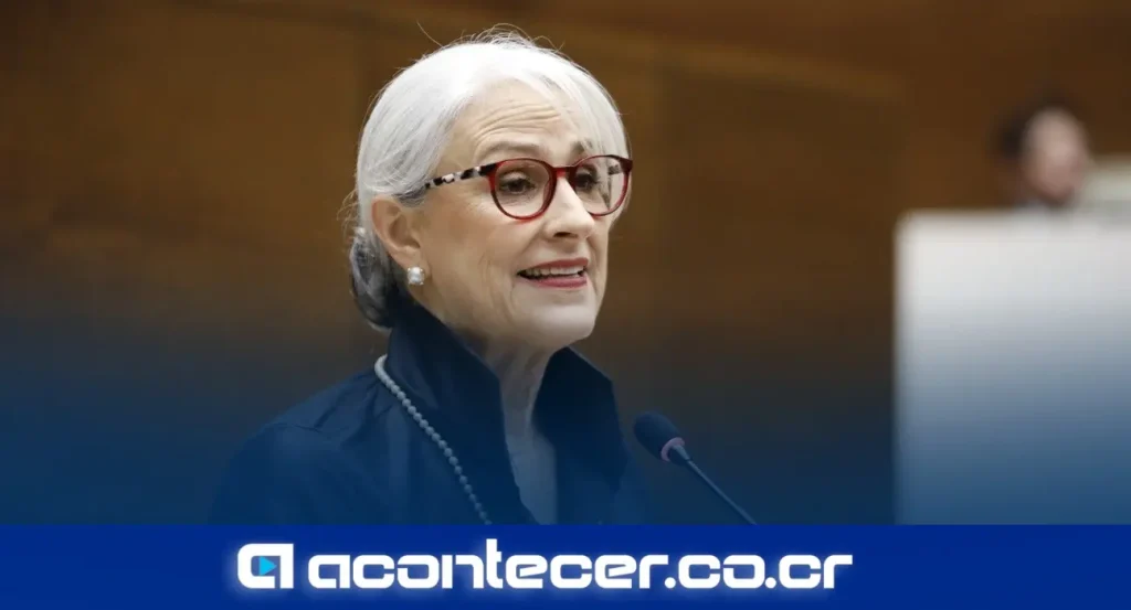Abril Gordienko López, diputada del PUSC, durante su intervención en video sobre el conflicto entre Pueblo Soberano y el Poder Judicial