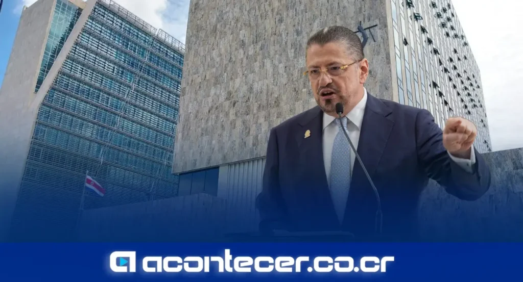 Rodrigo Chaves Robles, ministro de la Presidencia y Hacienda, durante una intervención pública en Costa Rica