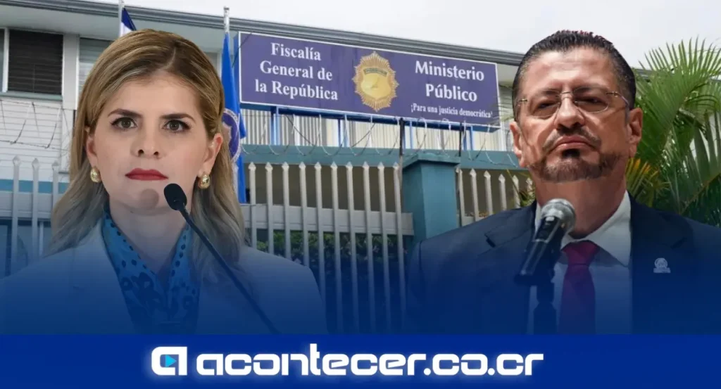 Laura Fernández Delgado y Rodrigo Chaves Robles durante un acto oficial del Gobierno de Costa Rica