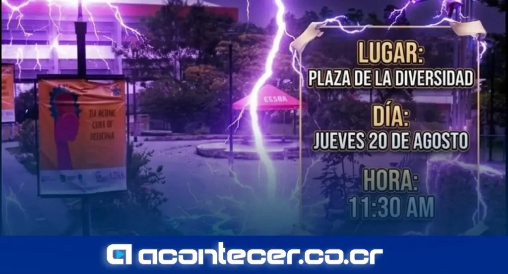 Estudiantes de la Universidad Nacional participan en competencia de farmear aura en la Plaza de la Diversidad