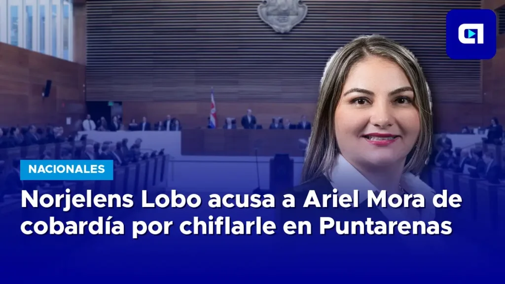 Diputada Norjelens Lobo Vargas durante sesión solemne en Puntarenas donde denunció agresiones del oficialismo