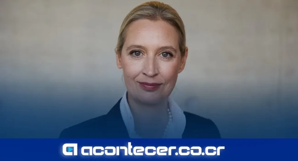 Alice Weidel, líder del partido Alternativa para Alemania, durante una intervención pública en la que reiteró sus declaraciones sobre Adolf Hitler
