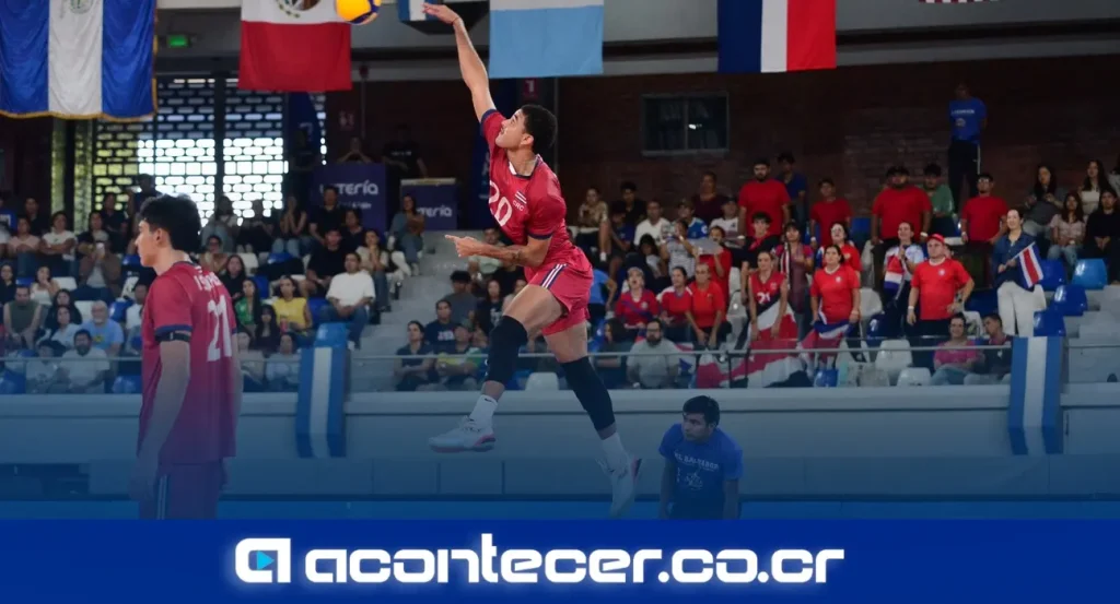 Selección masculina de voleibol de Costa Rica celebra la medalla de plata en la Copa Panamericana U23