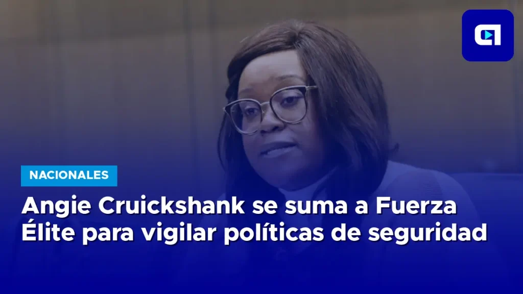 Angie Cruickshank Lambert, defensora de los Habitantes, durante su participación en la sesión de Fuerza Élite sobre seguridad en Costa Rica