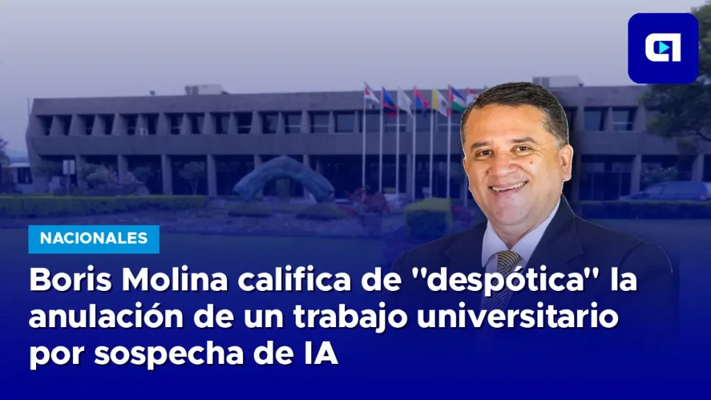 Boris Molina califica de "despótica" la anulación de un trabajo universitario por sospecha de IA