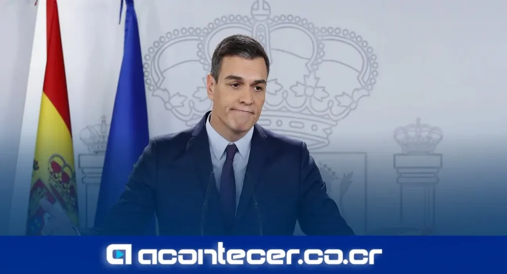 Pedro Sánchez, presidente del Gobierno de España y socialista, durante el anuncio de convocatoria de elecciones generales.